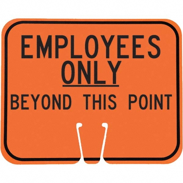 Sign: Rectangle, "Employees Only Beyond This Point"