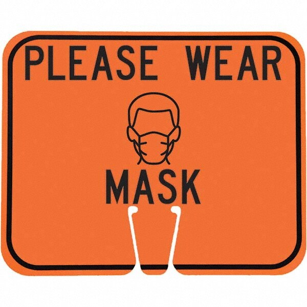 Sign: Rectangle, "Please Wear A Mask"