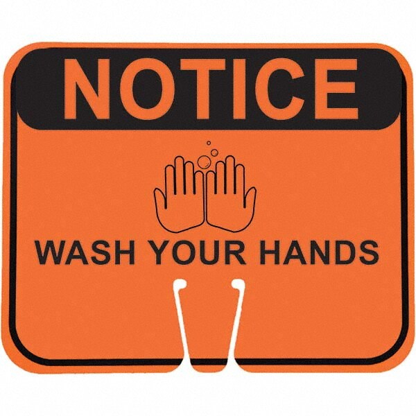 Sign: Rectangle, "Notice Wash Your Hands"