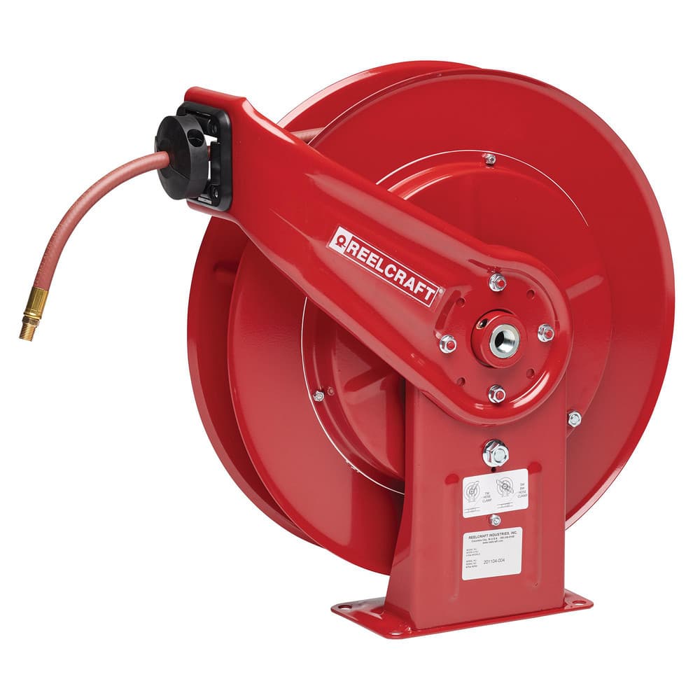 Reelcraft HD76050 OLP Hose Reel with Hose: 3/8" ID Hose x 50, Spring Retractable 