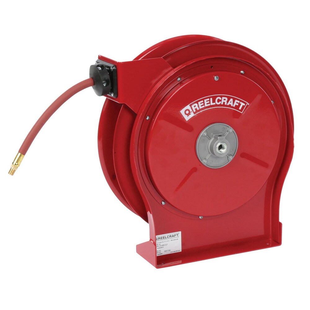 Hose Reel with Hose: 1/2" ID Hose x 35', Spring Retractable