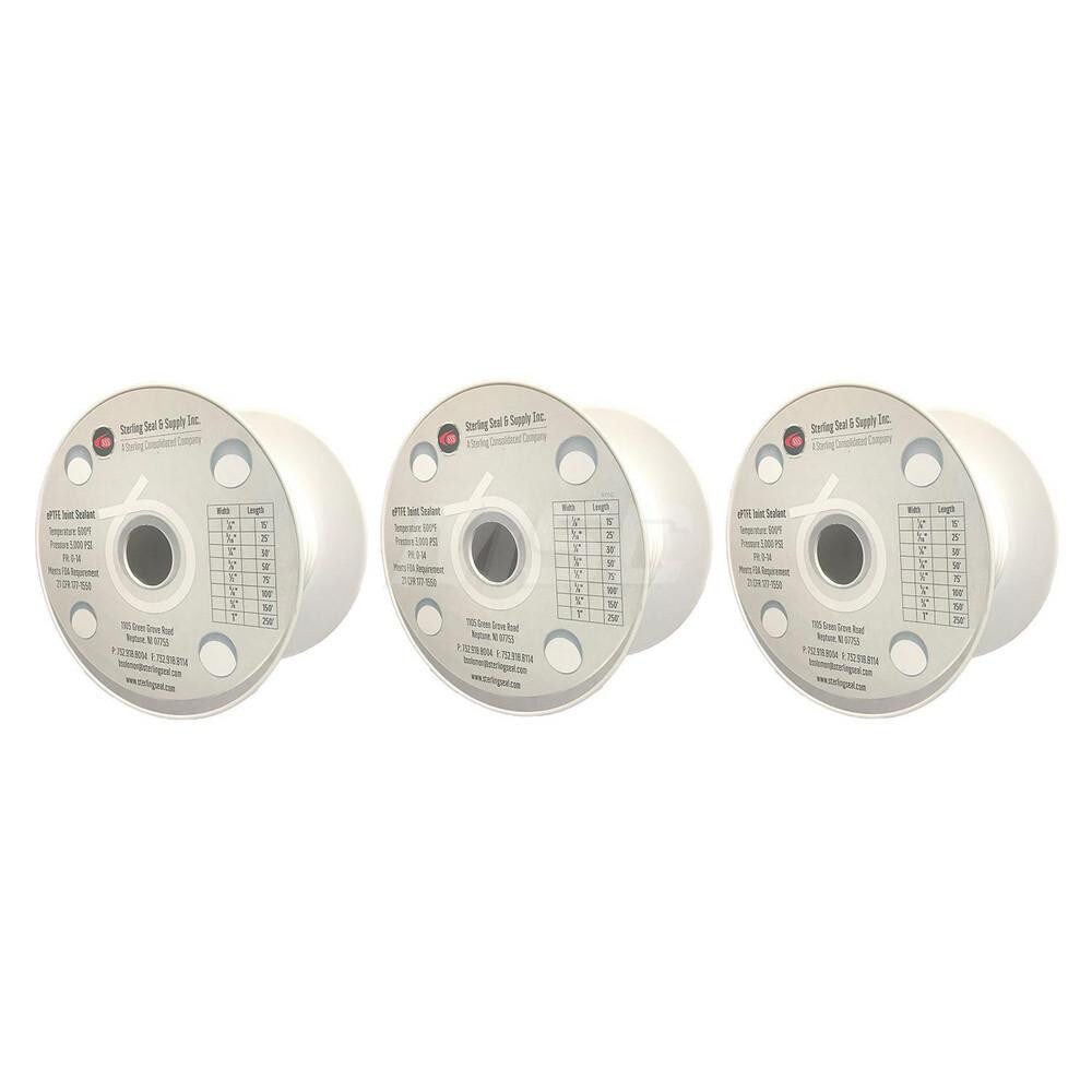 Joint Sealant: 1/2" Wide, 50' Long, Polytetrafluoroethylene