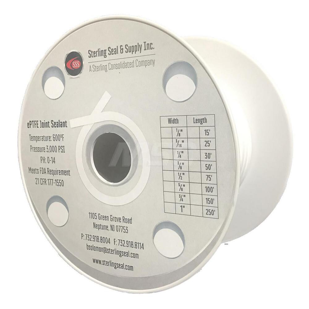Joint Sealant: 3/4" Wide, 100' Long, Polytetrafluoroethylene