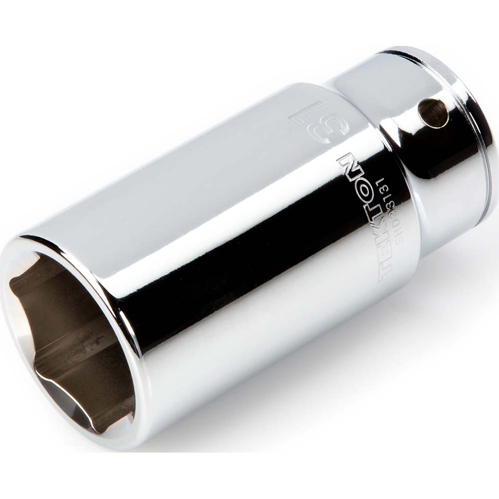 Tekton Hand Sockets; Drive Size (Inch): 3/4 ; Size (mm): 31.0000 ; Type: Deep ; Tool Type: Hand Socket ; Number of Points: 6 ; Finish/Coating: