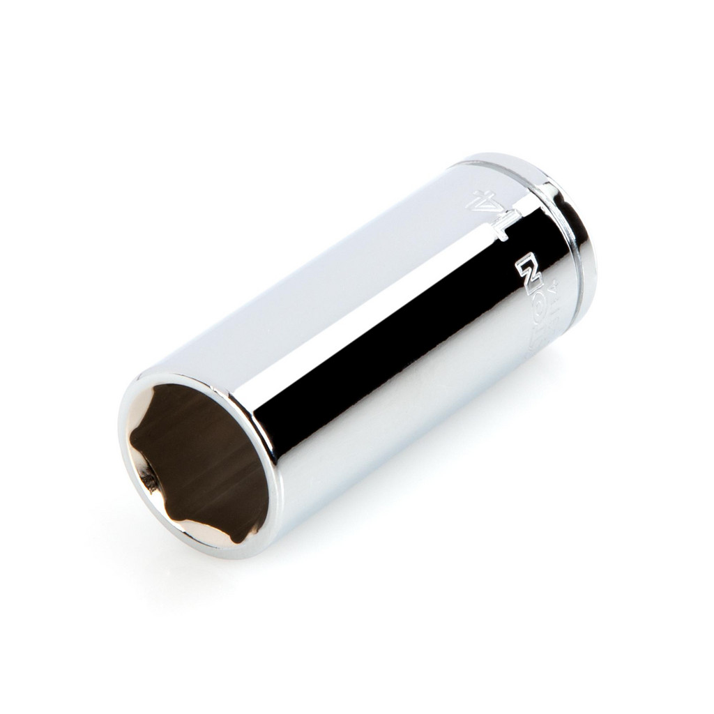 Tekton Hand Sockets; Drive Size (Inch): 1/4 ; Size (mm): 14.0000 ; Type: Deep ; Tool Type: Hand Socket ; Number of Points: 6 ; Finish/Coating: