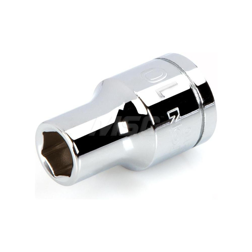 Tekton Hand Sockets; Drive Size (Inch): 1/2 ; Size (mm): 10.0000 ; Type: Standard ; Tool Type: Hand Socket ; Number of Points: 6 ; Finish/Coating:
