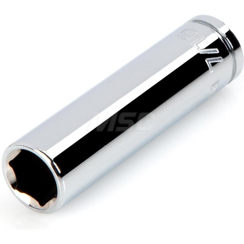 Hand Socket: 3/8" Drive, 7/16" Socket, 6-Point