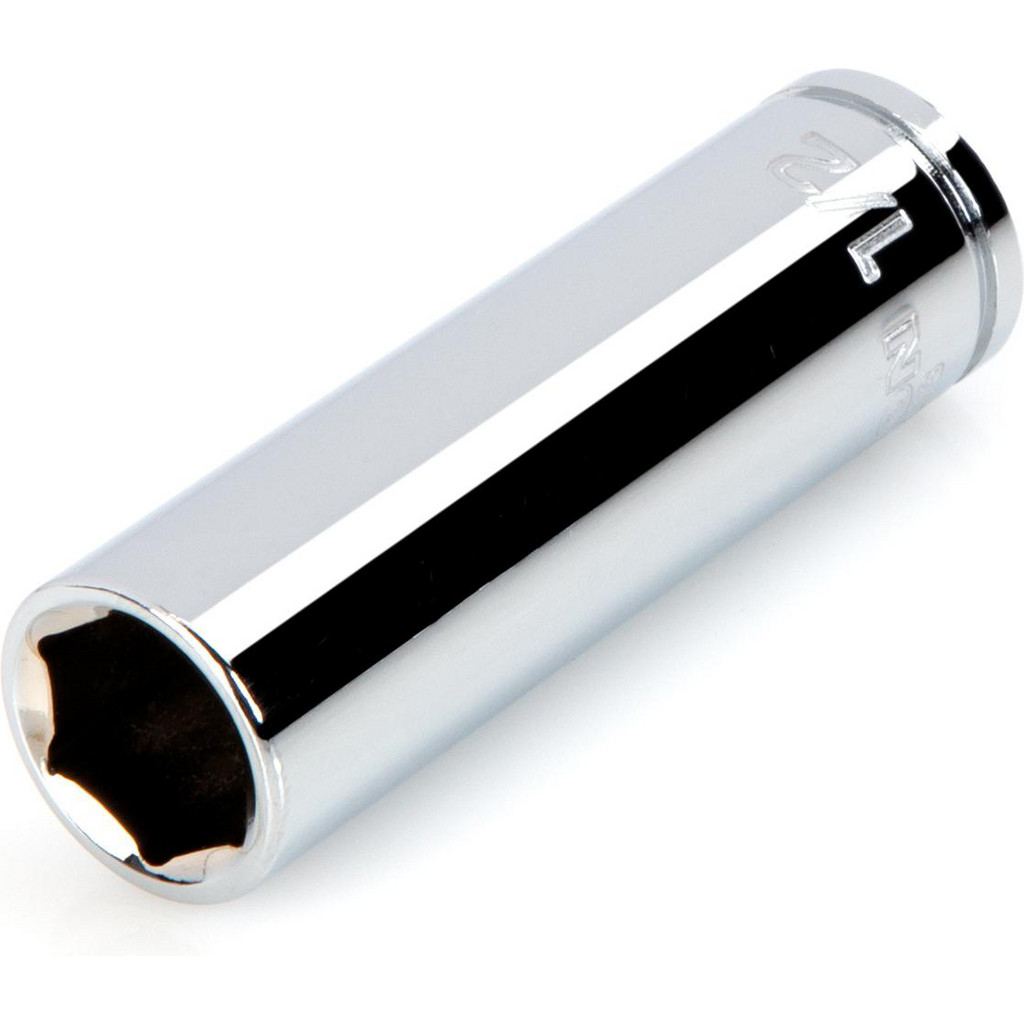 Tekton Hand Sockets; Drive Size (Inch): 3/8 ; Size (Inch): 1/2 ; Type: Deep ; Tool Type: Hand Socket ; Number of Points: 6 ; Finish/Coating: Polished