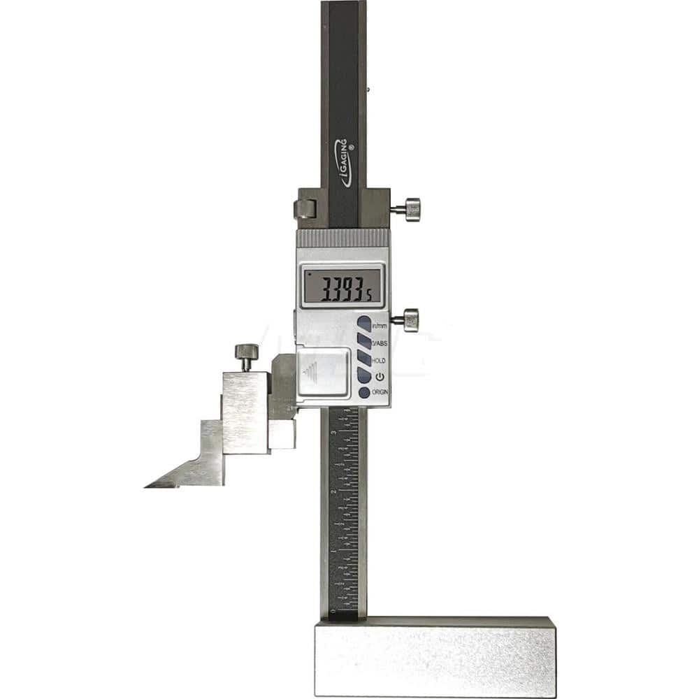 Electronic Height Gage: 6" Max, 0.0005" Resolution, ±0.001" Accuracy