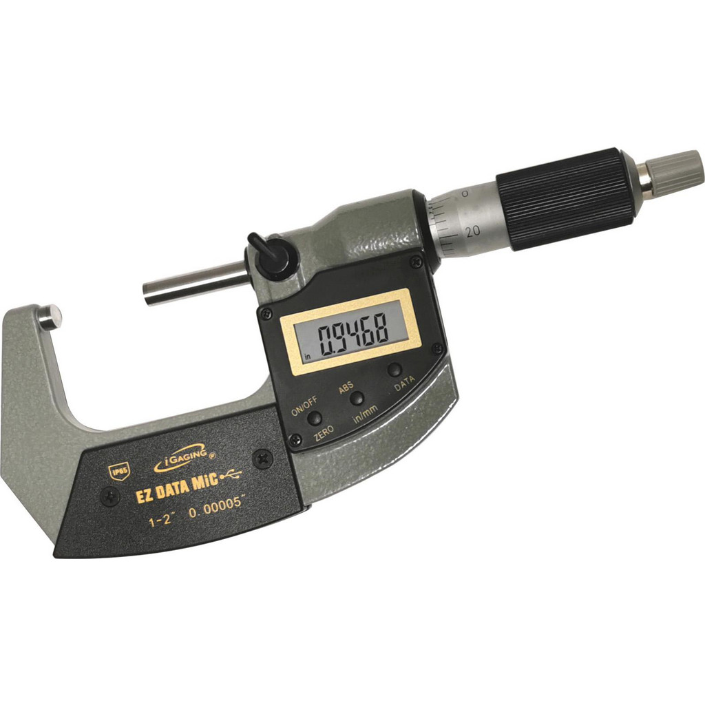 iGaging Electronic Outside Micrometers; Type: Outside ; Minimum Measurement (Decimal Inch): 1 ; Minimum Measurement (mm): 25 ; Maximum Measurement