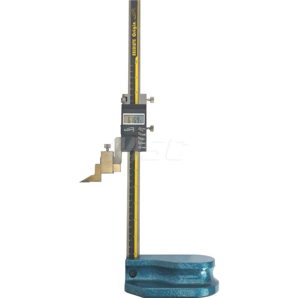 Electronic Height Gage: 12" Max, 0.0005" Resolution, ± 0.002" Accuracy