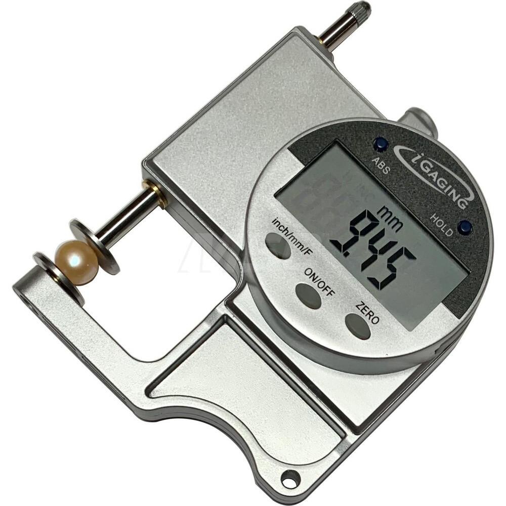 Electronic Thickness Gages; Minimum Measurement (Decimal Inch): 0 ; Maximum Measurement (Inch): 1.0625 ; Maximum Measurement (Decimal Inch): 1.0625 ; Maximum Measurement (mm): 26.15 ; Resolution (mm): 0.01 ; Resolution (Decimal Inch): 0.0005