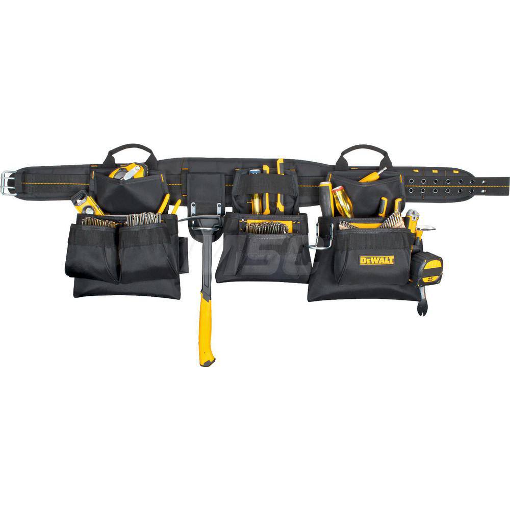Tool Aprons & Tool Belts; Tool Type: Tool Rig ; Minimum Waist Size: 29 ; Maximum Waist Size: 46 ; Material: Polyester ; Number of Pockets: 18.000 ; Color: Black