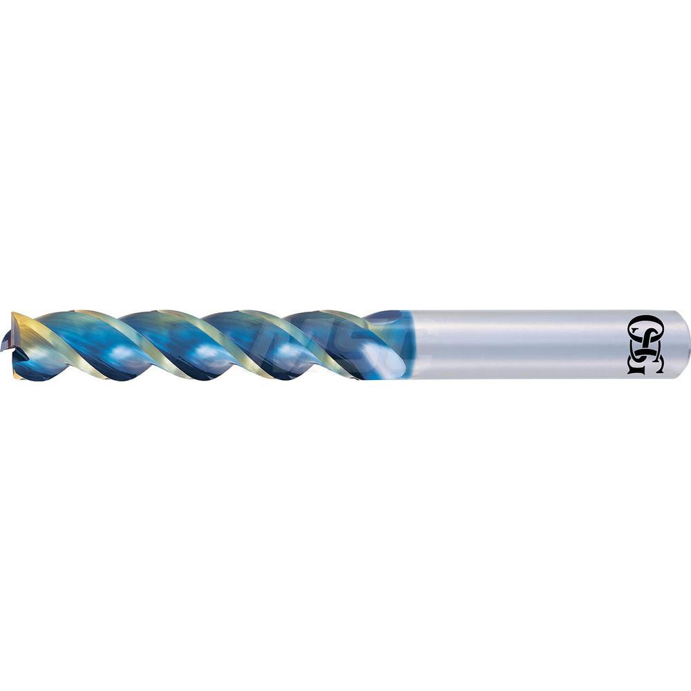 OSG 8557341 Square End Mill: 4 mm Dia, 3 Flutes, 12 mm LOC, Solid Carbide, 40 ° Helix Image