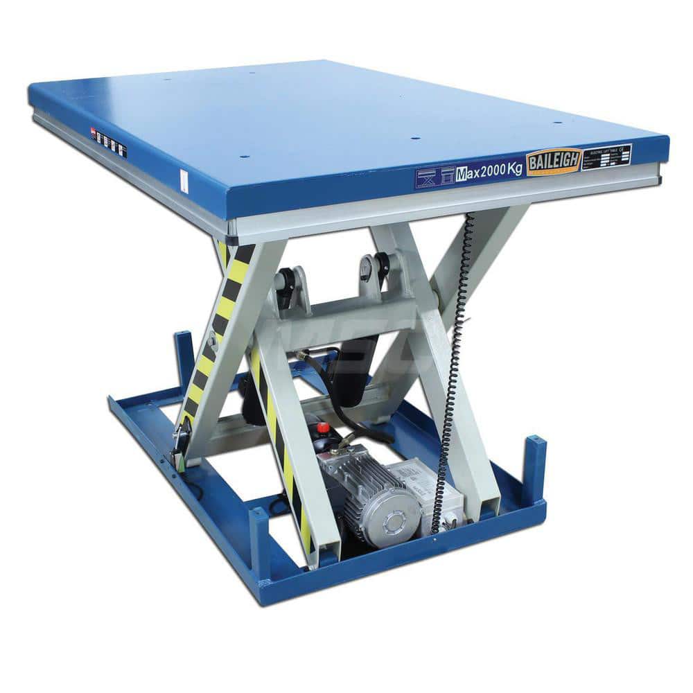 Lifting Tables; Lift Style: Scissor ; Rise Time (sec.): 25 ; Table Length (Inch): 63 ; Table Width (Inch): 39