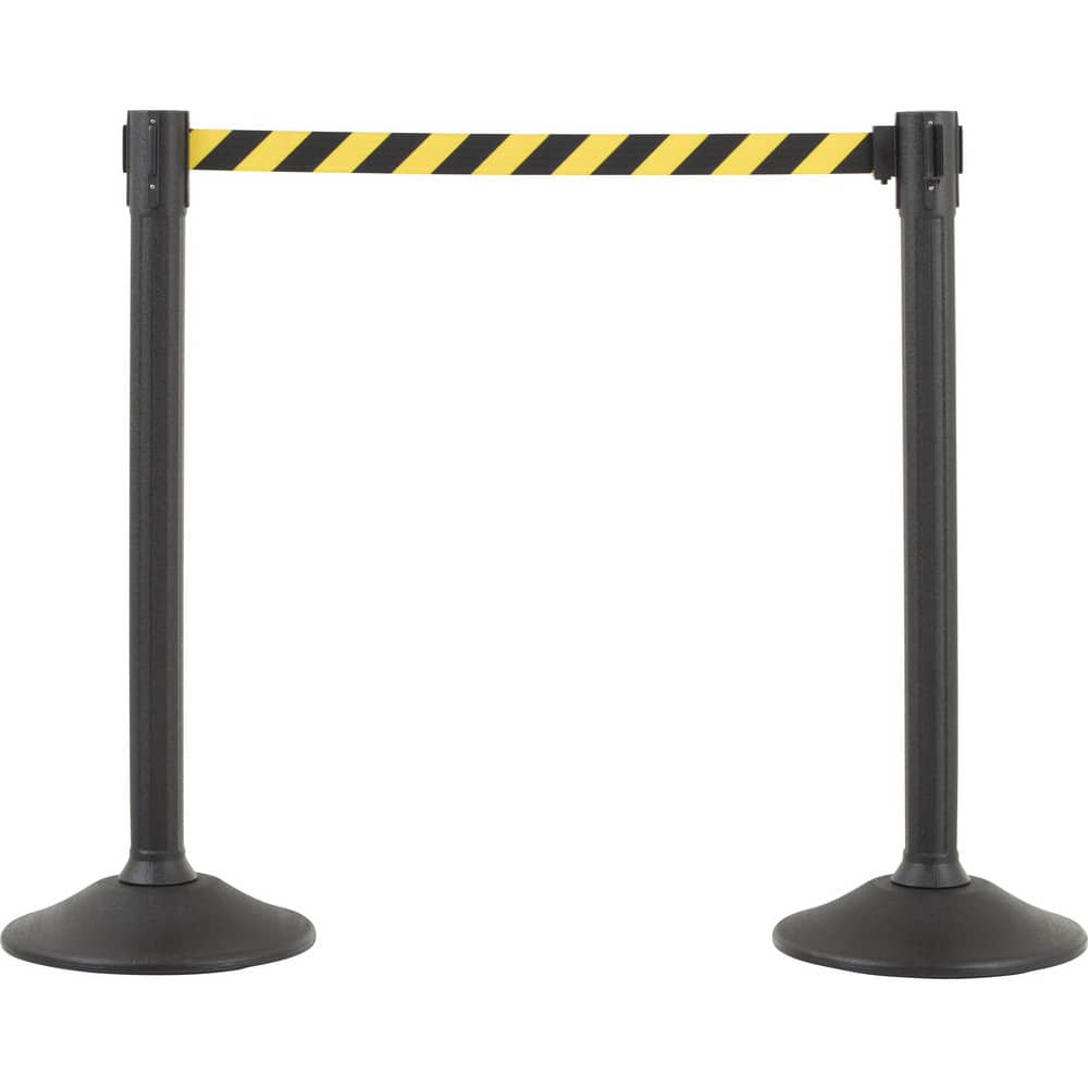 Barrier Warning Post Frame: High Density Polyethylene & Concrete, 78" OAL, 2" OAW, 38-1/2" OAH