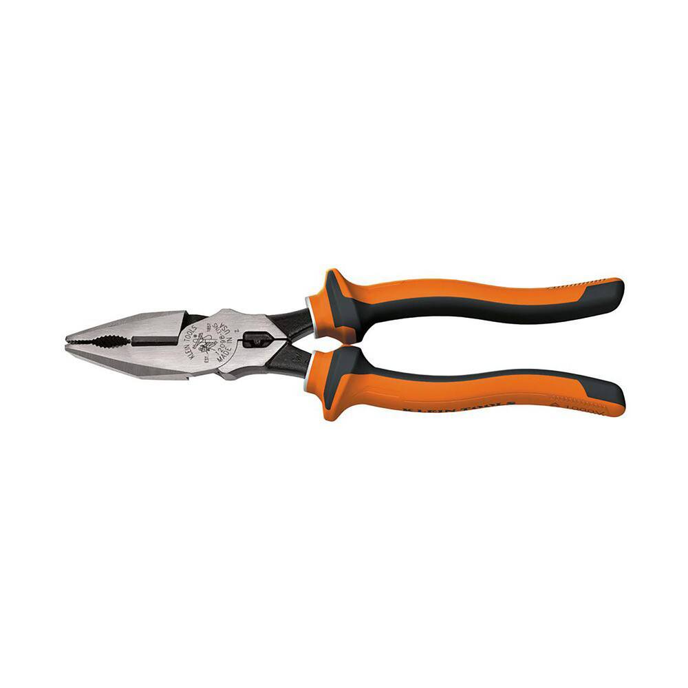 Pliers; Jaw Texture: Knurled; Crosshatch; Plier Type: Heavy-Duty; Crimping; Lineman's; Combination; Jaw Length: 1.78 in; Jaw Width: 1.02 in; Overall Length: 8.71; Body Material: Steel; Handle Type: 1000 Volt Insulated; Insulated; Handle Color: Gray; Orang