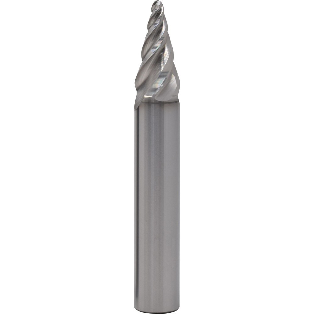 Barrel Cutter End Mills; End Type: Circle Segment Taper Form ; Material: Solid Carbide ; Taper Angle Per Side: 17.50 ; Small End Diameter (mm): 1.00 ; Shank Diameter (mm): 6.0000 ; Length of Cut (mm): 9.5000