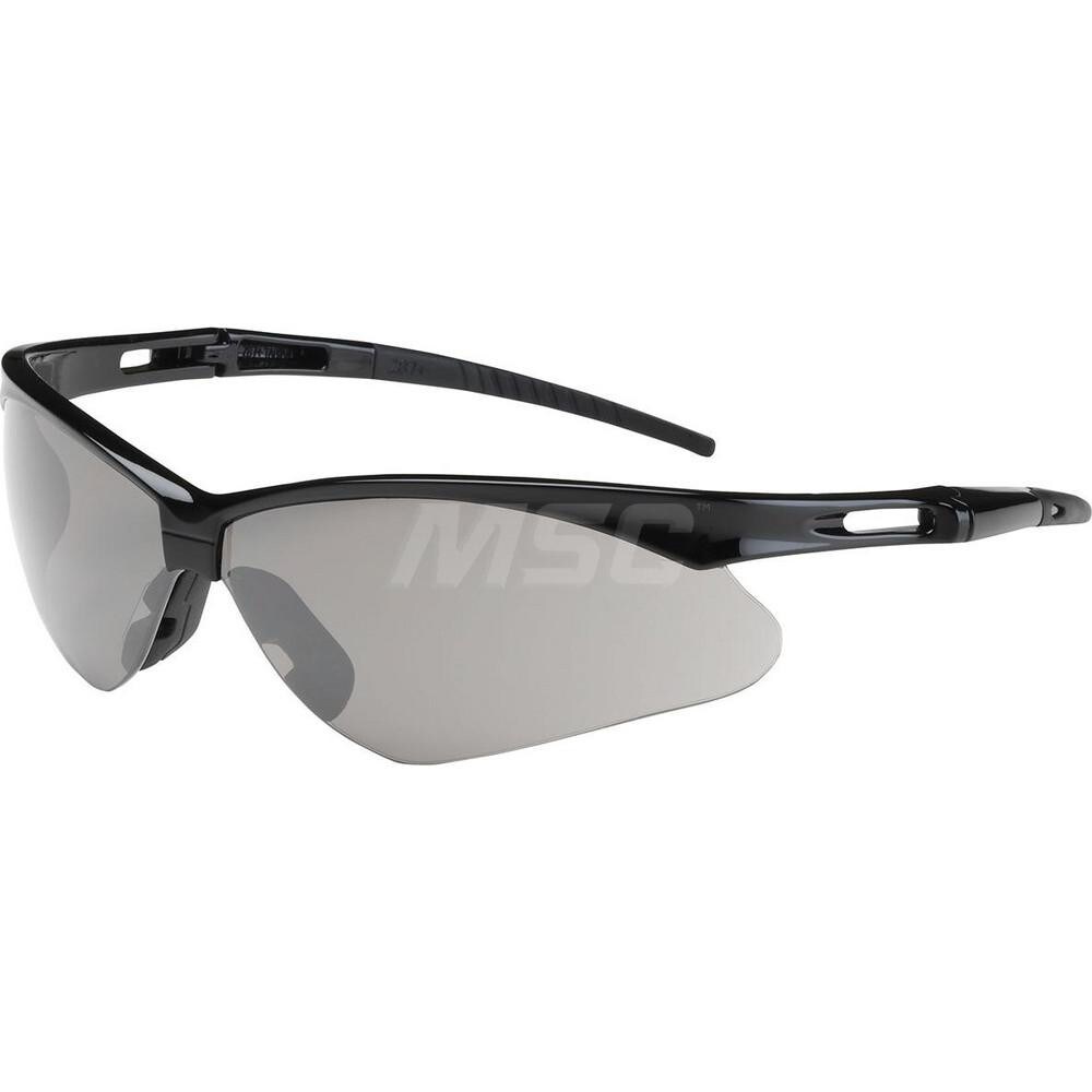 Safety Glass: Anti-Fog & Anti-Scratch, Polycarbonate, Gray Lenses, Half-Framed