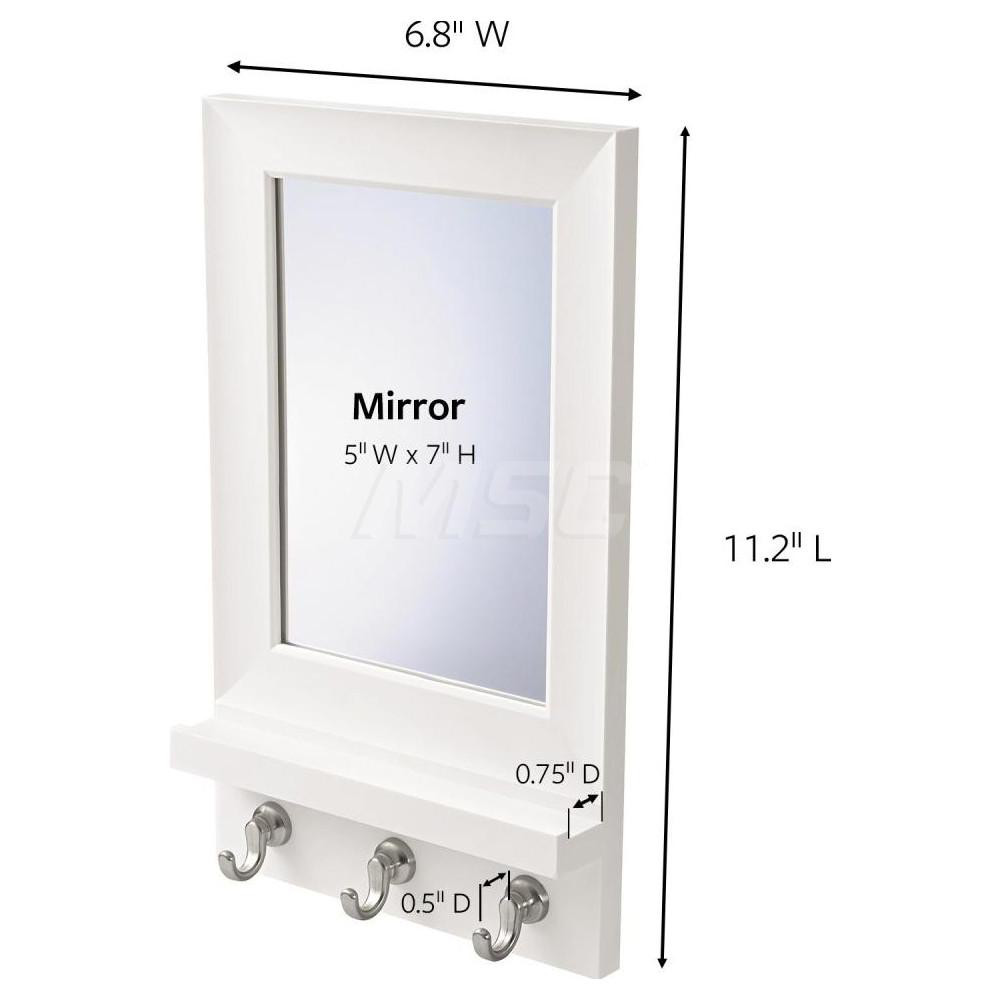 3M - Coat Racks, Hooks & Shelving; Type: Key Hook; Mirror ; Number of ...