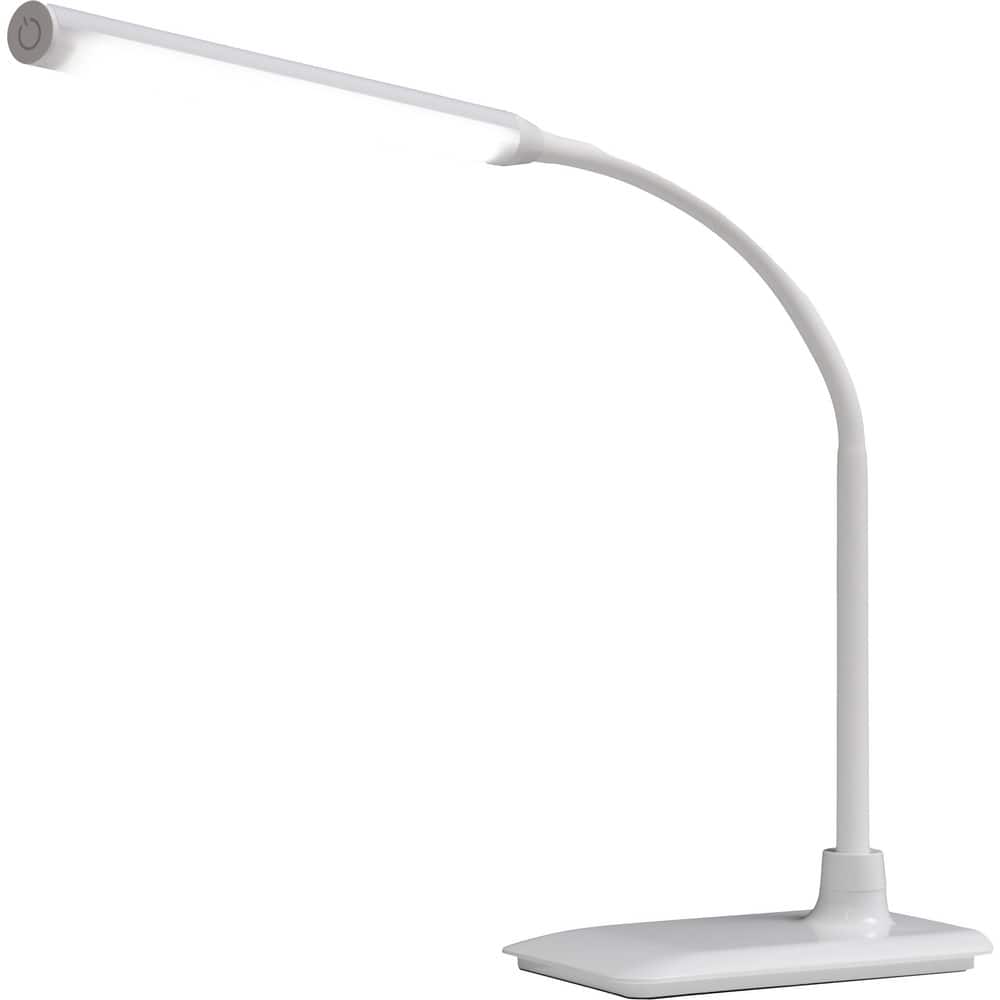 Daylight UN1420 Task Light: LED, 14.37" Reach, Gooseneck Arm, Free Standing, White 