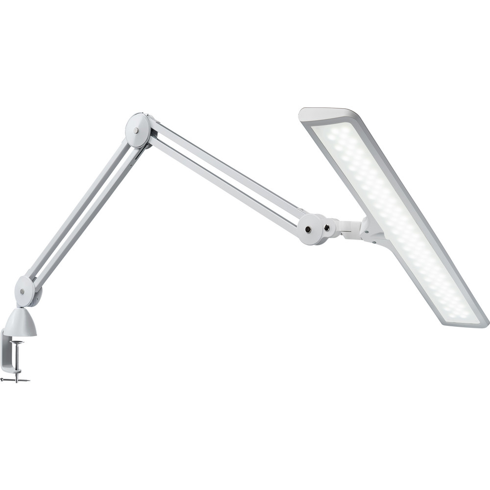 Task Light: LED, 39.37" Reach, Ball Joint Arm, Free Standing, White - 12V, 15 Watts