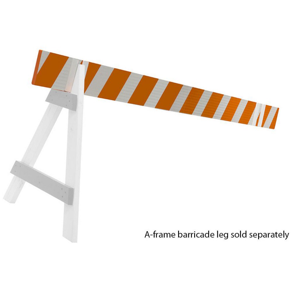 Traffic Barricade Leg: Board Sold Separately, MSC # 17772984, 1 x 8 x 96", with HIP Sheeting, Both Sides