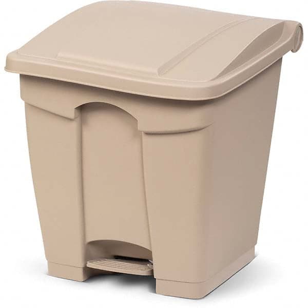 Toter SOF08-00BEI Biohazardous & Step-Open Trash Cans; Container Capacity: 8gal (US) ; Container Shape: Rectangle ; Overall Diameter: 15.55in ; Overall Height: 15.35in 