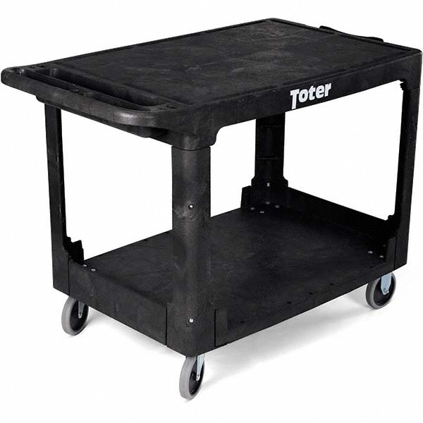 Toter Utility Cart Plastic, Black MSC Industrial Supply Co.