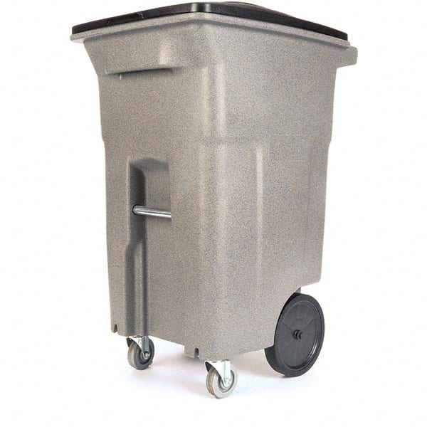 Toter ACC64-01GST 64 Gal Rectangle Graystone Trash Can 