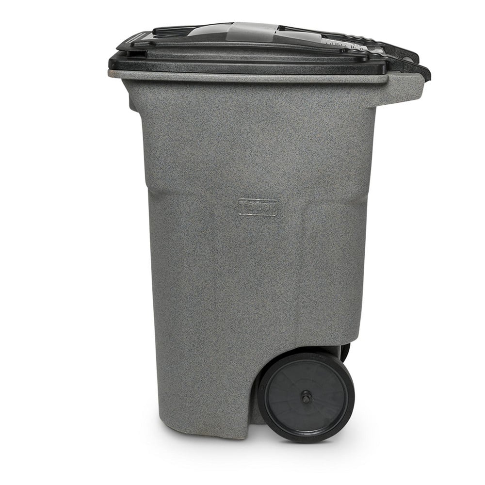 Toter - Rollout Trash Can: 64 gal, Rectangle, Gray | MSC 