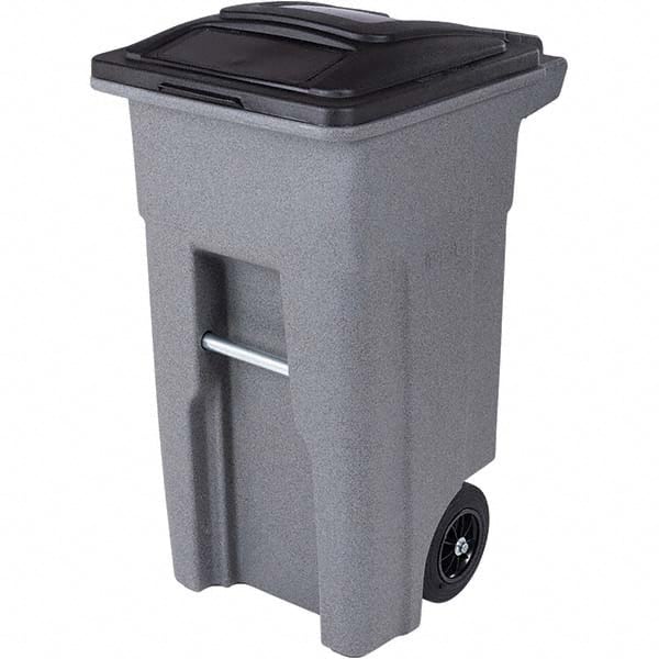 Toter ANA32-00GST 32 Gal Rectangle Black & Graystone Trash Can 