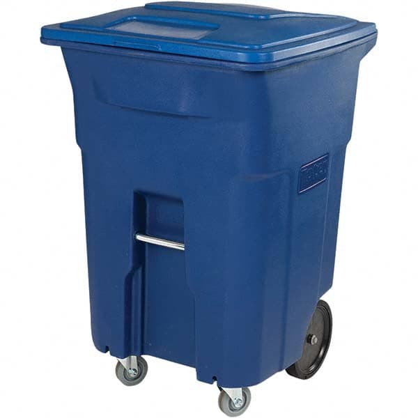 96 Gal Rectangle Blue Trash Can