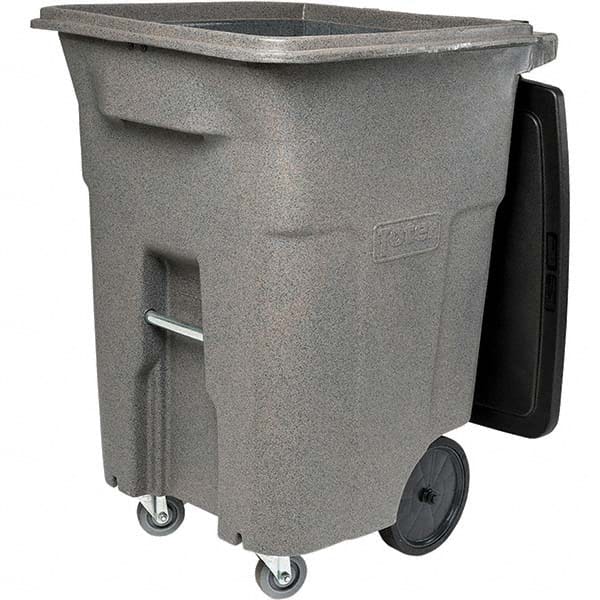 Toter ACC96-54689 96 Gal Rectangle Graystone Trash Can 