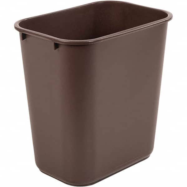 6-3/4 Gal Rectangle Brown Trash Can
