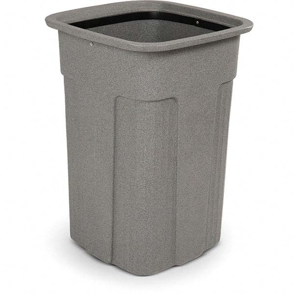 Toter SSC35-00GST 35 Gal Square Graystone Trash Can 