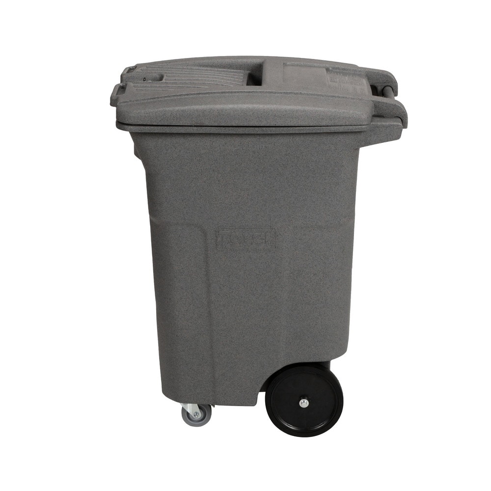 Viking Toter Classic Rollout Trash Can / Cart with Lid - 95 Gallon - Gray