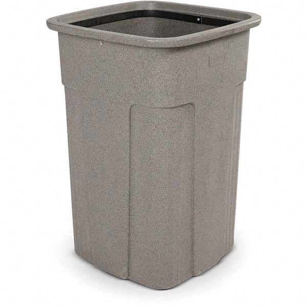 Toter SSC50-00GST 50 Gal Square Graystone Trash Can 