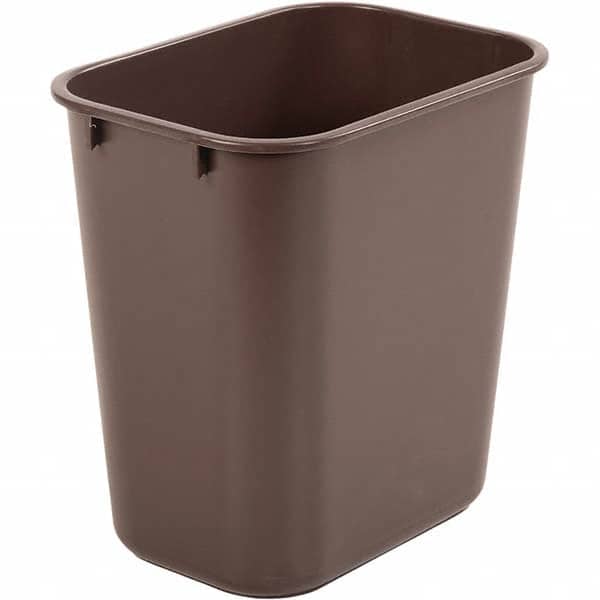 Toter WBF03-00BRW 3-1/2 Gal Rectangle Brown Trash Can 