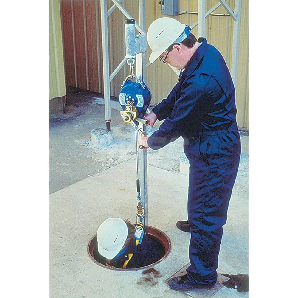 Ladder Safety Systems; System Type: Ladder Anchor Post ; Maximum Number Of Users: 1 ; Overall Length: 94.5in ; Pass-Through Type: Manual ; Hardware Material: Steel ; Standards: OSHA