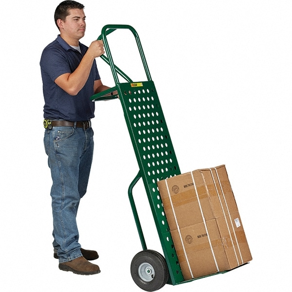 600 lb Capacity Green Little Giant T-364-10FF Shovel Nose Hand Truck with Loop Handle