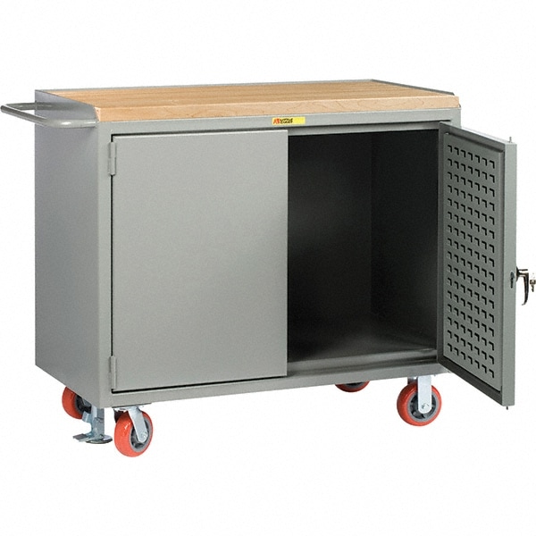 Little Giant® - Mobile Bench Cabinet with Louvered Panel Mobile Work ...