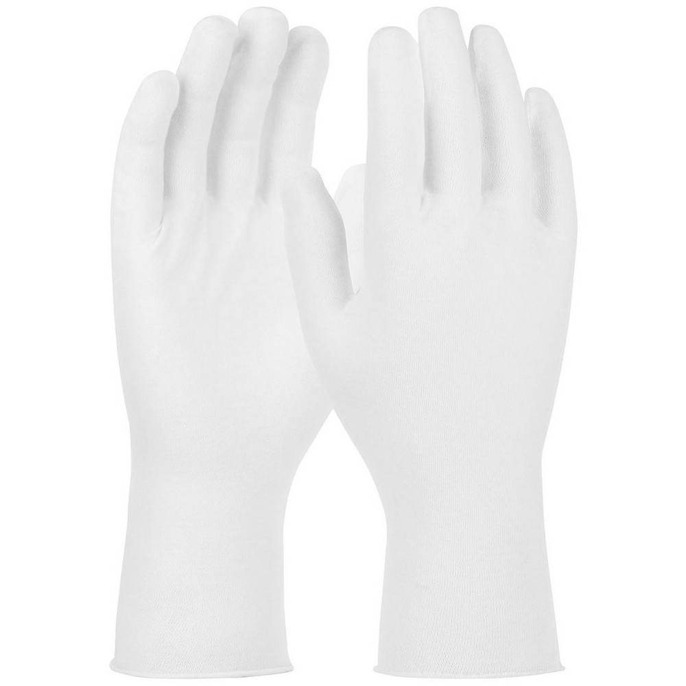 Work Gloves: PiP 97-501/12, Size Universal, Cotton Lined, Cotton, General Purpose - White, Pair,       Lint Free