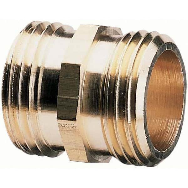 Garden Hose Connector: Male Hose to Male Hose, 3/4" NH x 3/4" NH, Brass