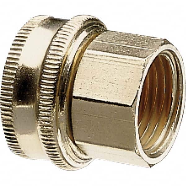 Garden Hose Connector: Female Hose to Female Pipe, 3/4" NH x 1/2" NPT, Brass