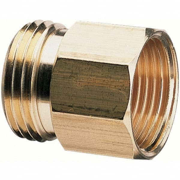 Garden Hose Connector: Male Hose to Female Pipe, 3/4" NH x 3/4" NPT, Brass
