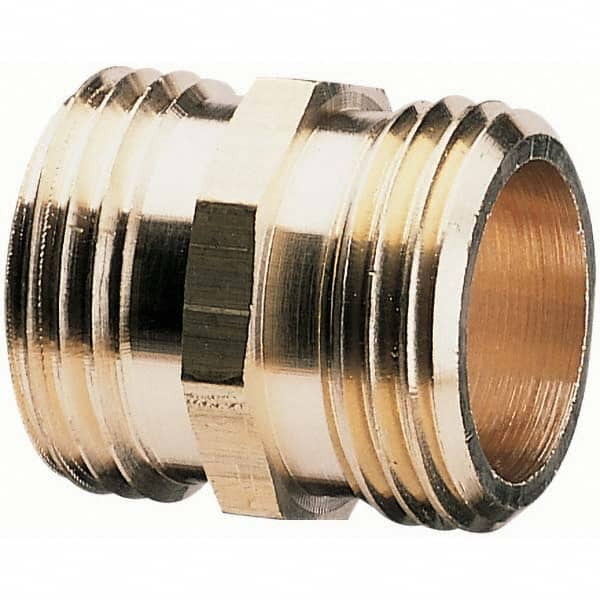 Garden Hose Connector: Male Hose to Male Hose, 3/4" NH x 3/4" NH, Metal