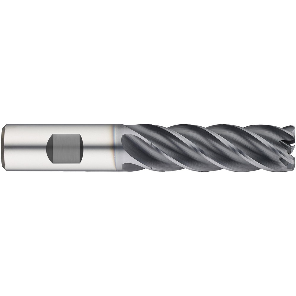 Corner Radius End Mill: 2-1/4" LOC, 0.06" Radius, 5 Flutes, Solid Carbide