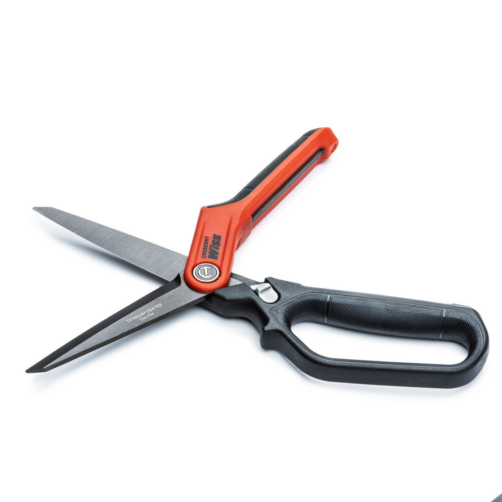 Wiss - Spring Loaded Tradesman Shears: 11″ OAL, 4″ LOC, Titanium