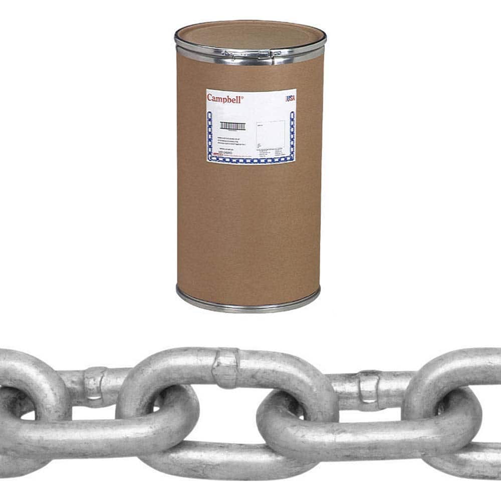 Welded Chain; Load Capacity (Lb. - 3 Decimals): 5400 ; Link Type: Hightest ; Chain Grade: 43 ; Overall Length: 200cm; 200in; 200yd; 200mm; 200m; 200ft ; Type: Hightest ; Trade Size: 3/8 in
